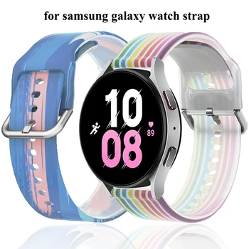 20 мм и 22 мм Силикон Каишка за Часовник Samsung Galaxy Watch 4/5 40 мм 44 мм/Pro 45 мм Гривна на Китката за Galaxy Wacth 3 41 мм 45 мм