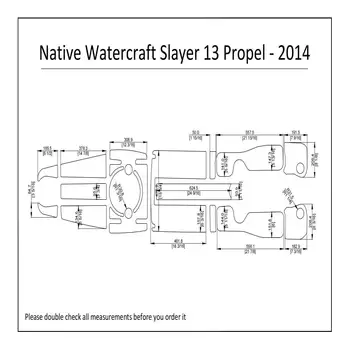 2014 Native Гидроцикл Slayer 13 Насърчава Байдарку Лодка EVA Foam Палубни Паркет