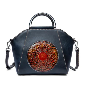 2022 Нови Портмонета и чанти, Висококачествена и Луксозна Дамска Чанта от естествена кожа, Дамски чанта с Тотем, Дизайнерска чанта на рамото от Телешка кожа