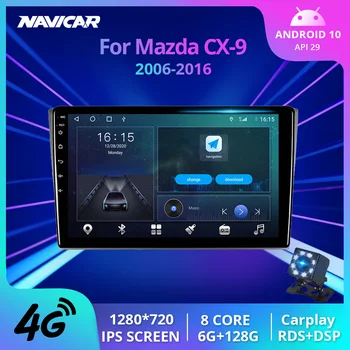 2Din Android10.0 Автомагнитола За Mazda CX9 CX-9 CX 9 TB 2006-2016 Стерео Приемник GPS Навигация Авто Радио Авто Мултимедиен плеър
