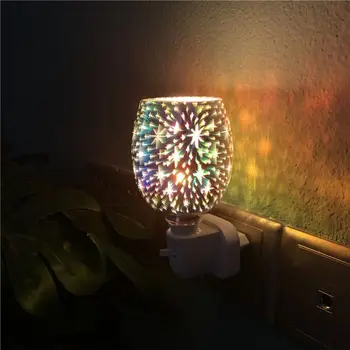 3D Цветна Декорация на Дома, лека нощ Великобритания Вилица Ароматерапевтическая Лампа Ароматни Дифузор Восък се Разтапят по-Топло Етерично Масло Лампа