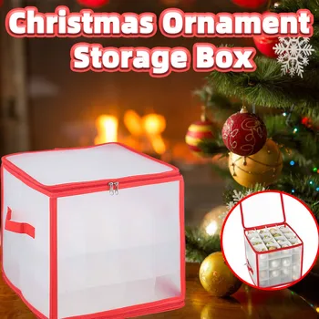 64 Кутия За Съхранение На Фенечек Коледно Дърво За Украса На Топката Органайзер Фенечки Декор Чанти За Съхранение На Дребни Украшения Разделител