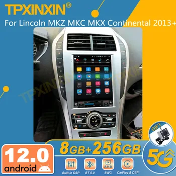 Android 12 За Lincoln MKZ MKC MKX Continental 2013 + с Android Радиото в автомобила 2Din Стерео Приемник Авторадио Мултимедиен Плейър GPS Navi