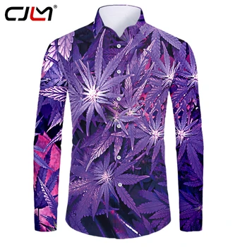CJLM Есен, Пролет, Нови 3D Мъжки Ежедневни Ризи с Цветен Модел в Европейския и американския стил, по-Големи Размери, Размер M-5XL, Мъжка Риза с дълъг ръкав