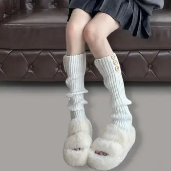 Crochet Тъфтинг Чорапи, Гамаши За Момичета Супер Меко Украса Стилни Ластични Гети В Японски Стил