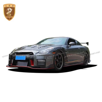 GTR на Автомобилния бодикит от Ковано въглеродни влакна + FRP бодикит предна броня, заден дифузьор и Спойлер за Nissan GTR
