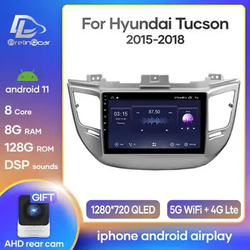 Prelingcar Android10.0 За Hyundai TUCSON 2014 2015 2016 2017 2018 Авто Радио Мултимедиен Плейър GPS Навигация БЕЗ DVD 2 Din