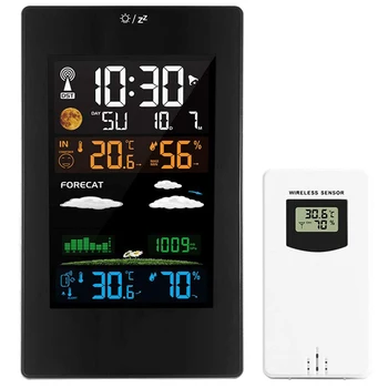SHGO HOT-Безжична метеорологичната станция, Цифрова станция на Прогнозата, Вътрешен Външен Термометър с дистанционно със сензор, Часовници, Тенденция, Темпера