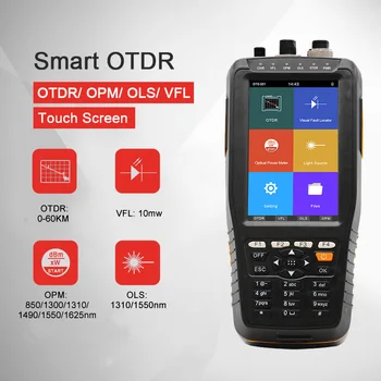 TM290T Smart OTDR 1310 1550nm със сензорен екран VFL/OPM/OLS OTDR Оптичен Рефлектометр Във временното областта на OTDR de fibra optica