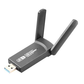USB 3.0, WiFi Адаптер 1300 Mbps с USB Безжичен Ключ 2,4 G 5G Двухдиапазонная 2 в 1 Безжична мрежова карта за Настолен Компютър