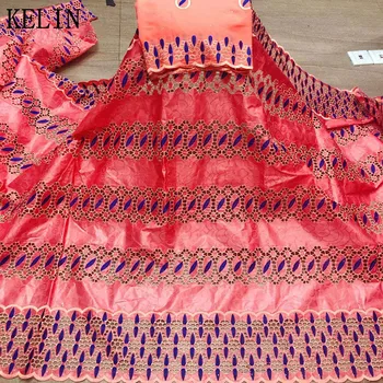 Африкански Базен riche завързана кърпа Нов дизайн на басейна riche тъкани бродирани Базен Brode кърпа, за сватби 5 + 2 ярда/лот HLB23