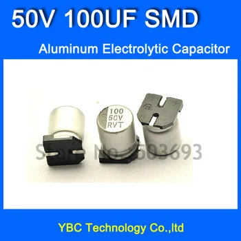 Безплатна доставка, 100 бр./лот 50V100UF Алуминий SMD Електролитни кондензатори 8*10,2 мм