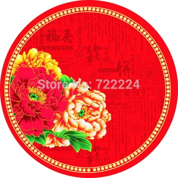 Безплатна доставка с Диаметър 50 см традиционен китайски ръчно изработени червен божур пергаментова хартия хартиен чадър декоративен сватбен чадър фестивален чадър