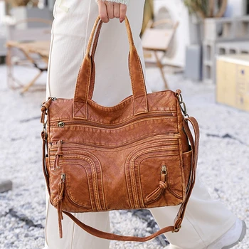 Дамска чанта за През рамо с множество джобове, Модни Преносима Чанта за пътуване на Открито, Многофункционални Чанти Голям Капацитет 2023