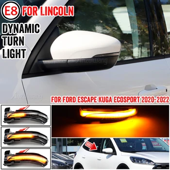 За Ford Kuga CX482 Escape 2019 2020 2021 Авто LED Динамичен Указател на Завоя Задно Осветление Последователно Страничните Огледала Лампа