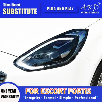Задна Светлина AKD за Ford Escort Led Задна Светлина 2019 FORTIS Задни Противотуманный Спирачка Поворотник Автомобилни Аксесоари