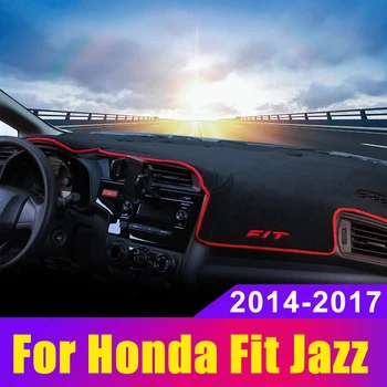 Капак Табло на Автомобила Подложки Избягвайте светлата част на Килима Инструментална Платформа Килими За Honda Jazz Fit 3rd 2014 2015 2016 2017 2018 Аксесоари