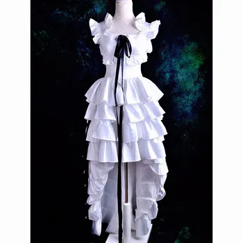 Модно Рокля Рокля Chobits Chii Хелоуин Cosplay Костюм на Бяло Сладко Рокля В стил Лолита 