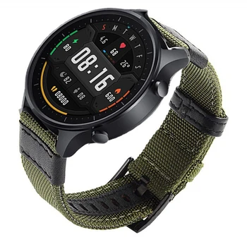 Найлонов ремък За Samsung watch 3 46 мм/Active 2/Huawei watch GT GT2 GT3/Amazfit GTR за 22 мм 20 мм Взаимозаменяеми метална каишка