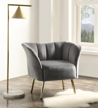 Начална модерна и минималистичная Мебели, Луксозно обзавеждане за дома-Столове за трапезария Хромирани Крака Трапезни Столове от нежната тъкан е Тъмно-сив Цвят