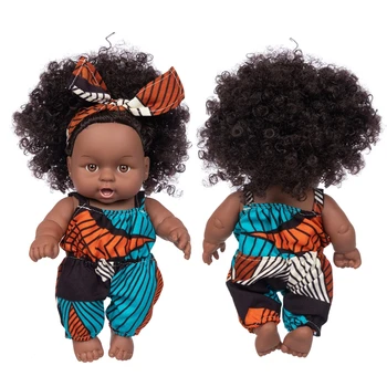 Нов Костюм Нови Детски Африкански Поп Кукли Реборн Silico Bathrobre Vny 20 см Born Poupee Boneca Детски Плюшени Играчки Момиченце Тоддер