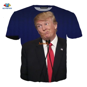 Нова Тениска с Доналд Тръмп, Американската Черна Американска Тениска, за Мъже Военна Риза, Военна 3D Тениска, хип-хоп, Мъжки Модни Дрехи