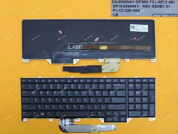 Новата клавиатура на американски и английски език за Dell Alienware 17 R4 (2016) Black series, пълна е с цветна подсветка, WIN8