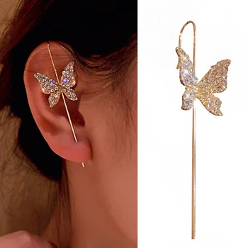 Обеци затягане на пеперудата диаманта елегантни персонализирани обици с цирконий класически луксозен стил за жени