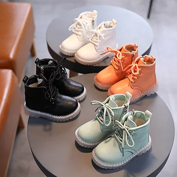 От 9 до 36 месеца, Бебешки Обувки Martin, детски Обикновена Обувки в британския стил със страничен цип, дантела, Обувки За момичета, Водещата, Есен-пролет, Новост