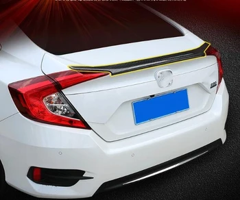 По-висок звезден материал ABS с черна боя от въглеродни влакна, спойлер на задното крило за Honda CIVIC 2016