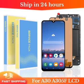 Продажба на едро ААА Дисплей за Samsung Galaxy A30 A305F SM-A305FN / DS A305 LCD дисплей с сензорен екран с рамка За Samsung lcd A30