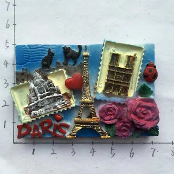 Пътуване във Франция в памет на хладилника, приложената към колекция romantic Paris tourism collection магнитен подарък за меден месец