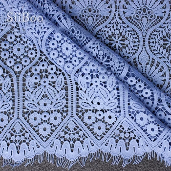 Сини розови мигли цветни емблеми выдалбливают гипюр лейси плат облекло за рокли африканска лейси тъкан плат tela безплатна доставка SP5194