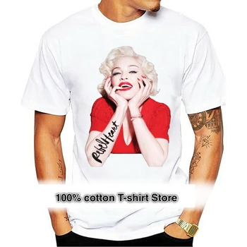 Тениска Madonna За Мъже, Големи Размери, Група Тениска с Цифрово Принтом, Мъжки Памучни Ризи, Outdoor Облекло