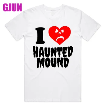 Тениска Sematary I Love Haunted Mound, Популярна Тенденция Тениска Унисекс във Формата на Сърце, Памучен Тениска с Къс Ръкав за Мъже, Лятна Градинска Мъжки