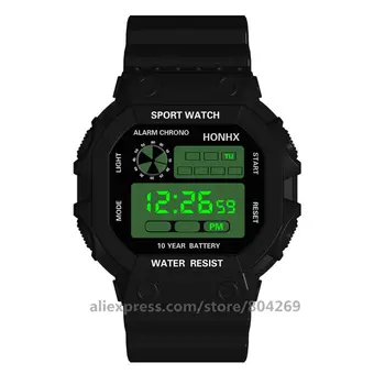 търговия на едро с мъжки модни led, спортни часовници външна търговия ръчни часовници детски led цифрови часовници силиконови Honhx 99