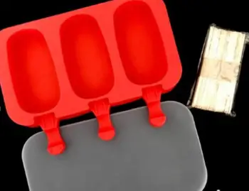 Форма за popsicle Овални форми за сладолед с капаци и пръчки Тава за замръзналия Лед Форма за Кубчета Силиконова форма на домашни форми за popsicle