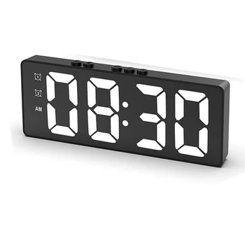Цифров алармен часовник (работи на батерия) Или настолни часовници с захранван от USB, Нощен режим на повторение 12/24 Ч, Електронни led часовници