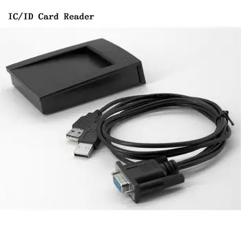 Четец на RFID карти USB със сериен порт 125 khz/13,56 Mhz/EM4100/TK4100/15693/14443A/ICODE2/Ntag213 Cardreader за Windows/Linux/Vista